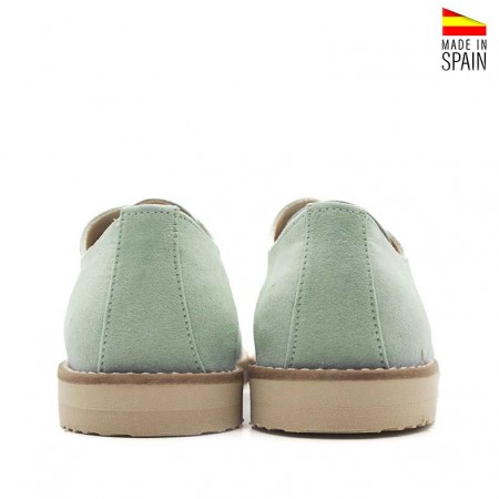 Parte trasera de blucher niño comunión verde agua fabricado en España