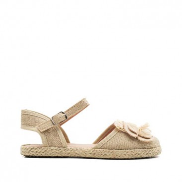 alpargata valenciana niña beige natural