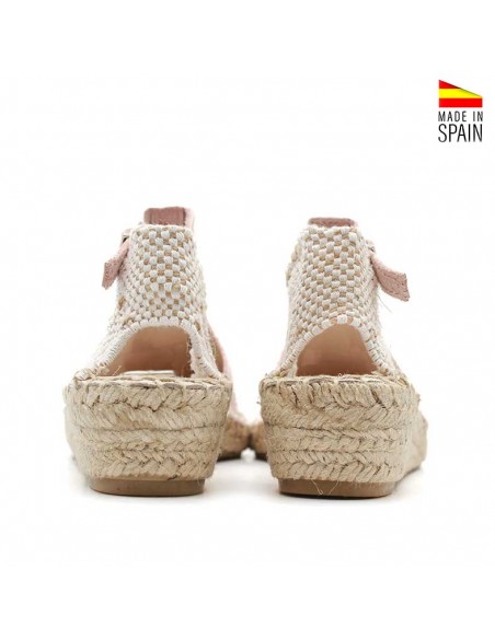 alpargatas suede rosa con hebilla