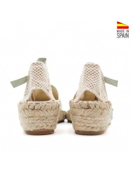 alpargatas suede verde agua con hebilla