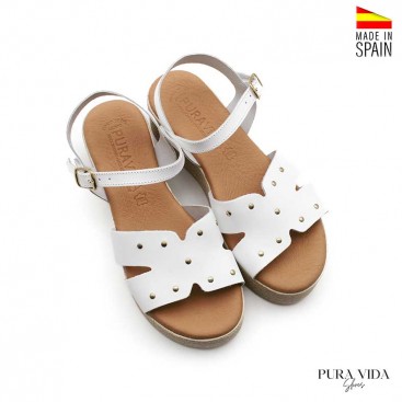 sandalias plataforma blancas fabricación española