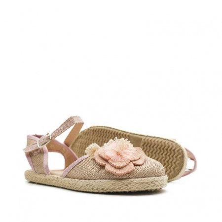 alpargata valenciana rosa para niña de verano