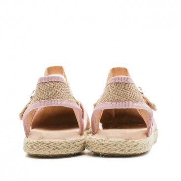 esparteñas infantiles rosas con suela de esparto