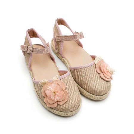 alpargatas de vestir para niña en color rosa