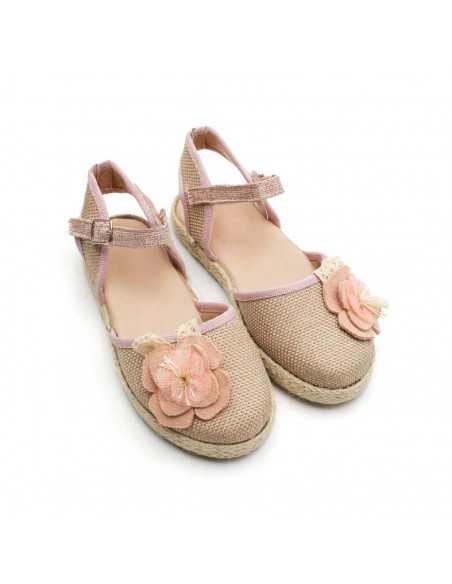 alpargatas de vestir para niña en color rosa