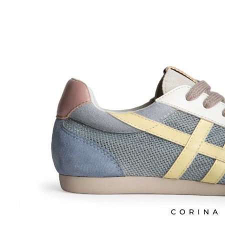 zapatillas retro mujer azul