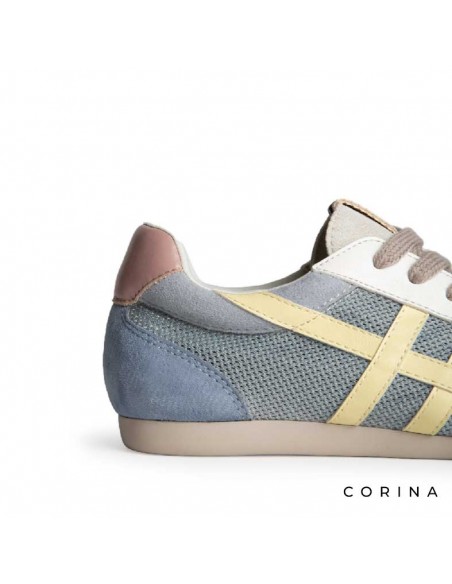 zapatillas retro mujer azul