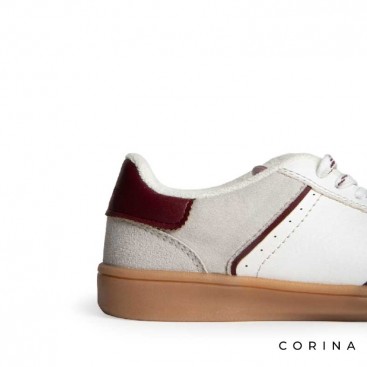 sneakers burdeos con cordones