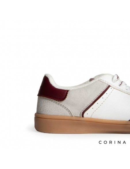 sneakers burdeos con cordones