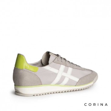 zapatilla fina gris de mujer