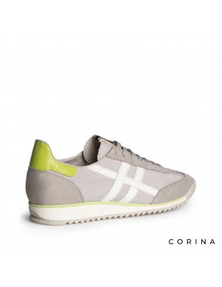 zapatilla fina gris de mujer