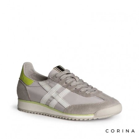 Corina M6050 gris con antelina textil y sintético