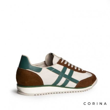 zapatillas marrones mujer con verde