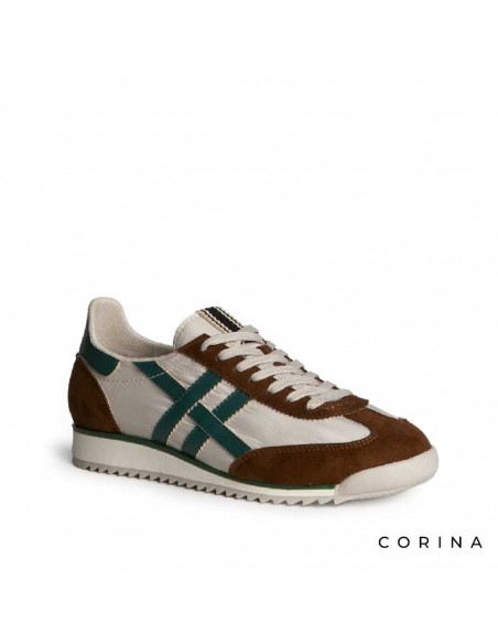 Corina M6050 marrón con cordones y suela de goma