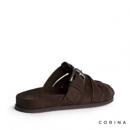 zuecos marrón café mujer