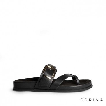 sandalias esclavas negras mujer