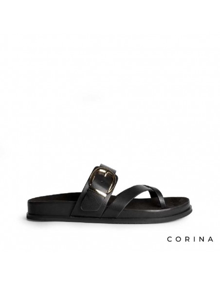 sandalias esclavas negras mujer