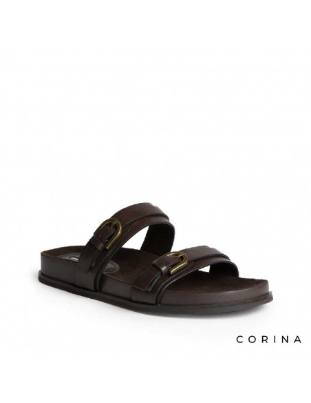 sandalias planas tiras anchas mujer