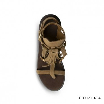 sandalias boho con flecos