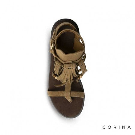 sandalias boho con flecos