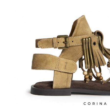 sandalias bohemias camel