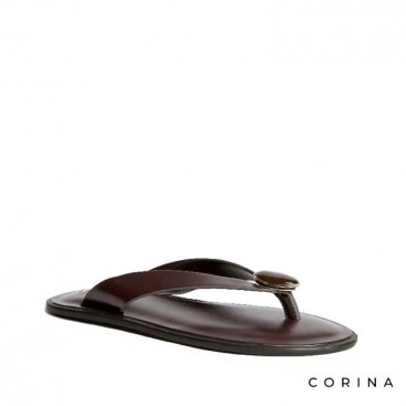 sandalia dedo joya burdeos