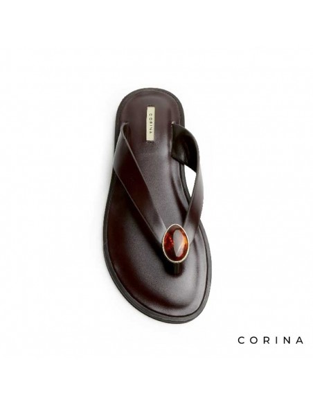 sandalias planas burdeos mujer de dedo