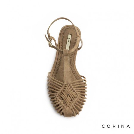 sandalia cangrejera veraniega camel