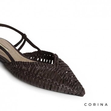 zapato destalonado marrón con hebilla