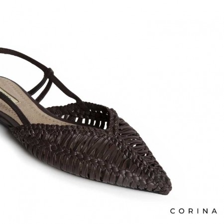 zapato destalonado marrón con hebilla