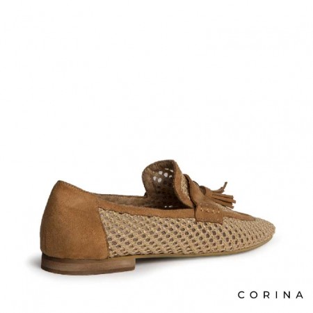 mocasín calado mujer con borlas