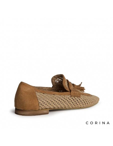 mocasín calado mujer con borlas