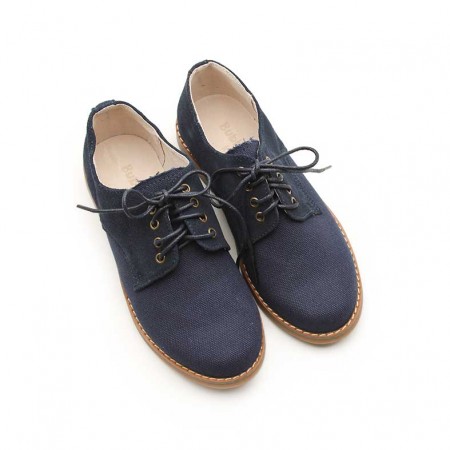 zapato comunión lino azul marino