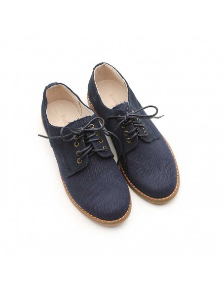 zapato comunión lino azul marino