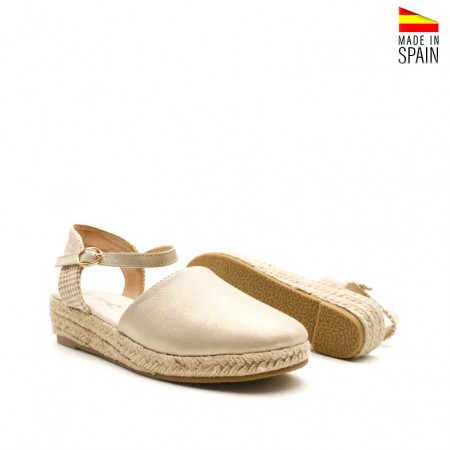 esparteña niña dorada