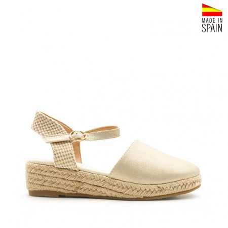 alpargata niña dorada