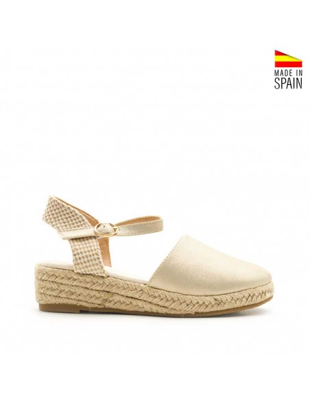 alpargata niña dorada
