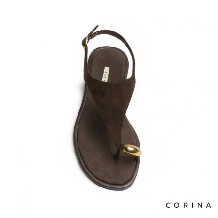 sandalias planas marrones verano mujer elegantes
