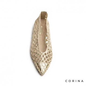 Bailarina calada dorada Corina M5200 vista superior