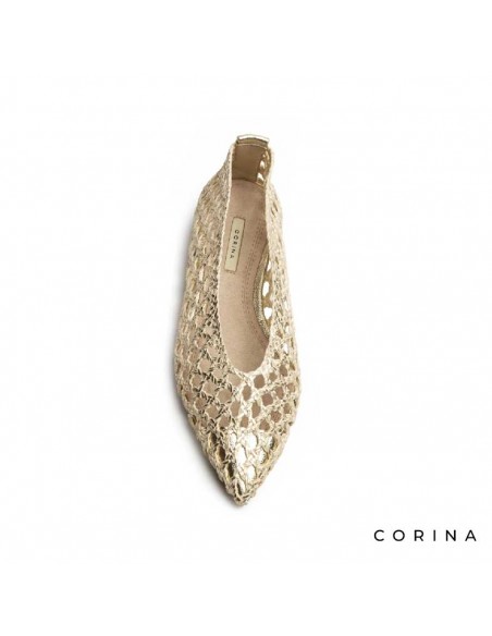Bailarina calada dorada Corina M5200 vista superior
