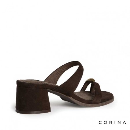 Sandalia destalonada tacón ancho 5 cm