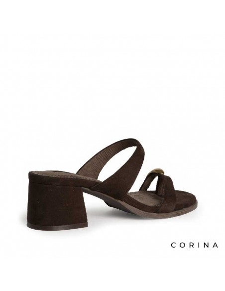 Sandalia destalonada tacón ancho 5 cm