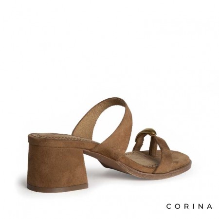 Sandalia destalonada tacón ancho 5 cm