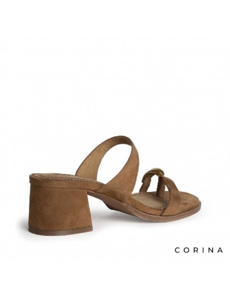 Sandalia destalonada tacón ancho 5 cm