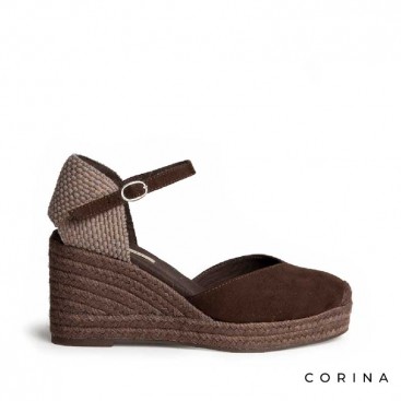 Cuñas de yute marrones 10 cm verano