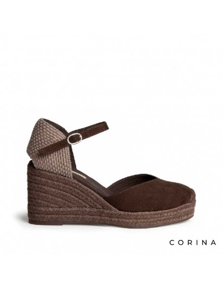 Cuñas de yute marrones 10 cm verano