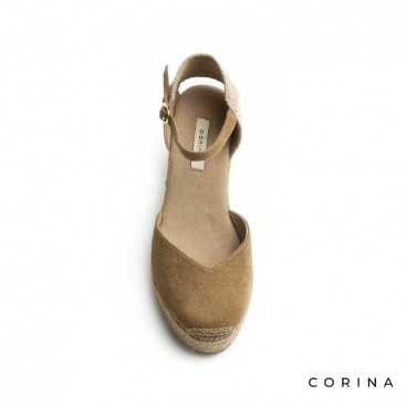 Valenciana camel con hebilla al tobillo