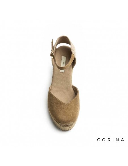 Valenciana camel con hebilla al tobillo