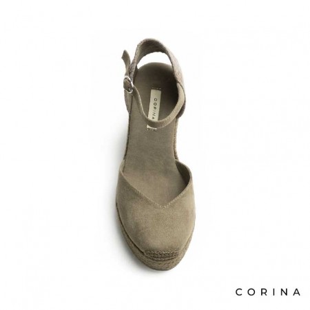 Cuñas de yute verde oliva 10 cm verano