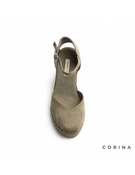 Cuñas de yute verde oliva 10 cm verano